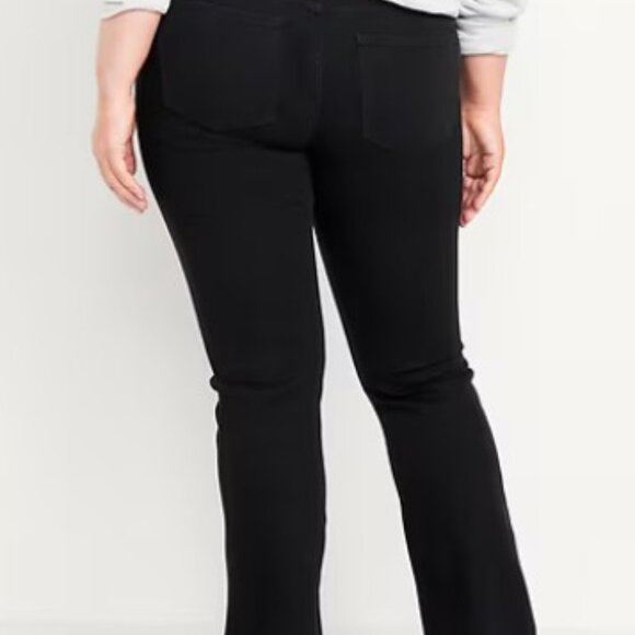 BNWT Old Navy 14 SHORT / Midrise Kicker Boot Cut Jean. Black women's Jeans - Picture 7 of 13